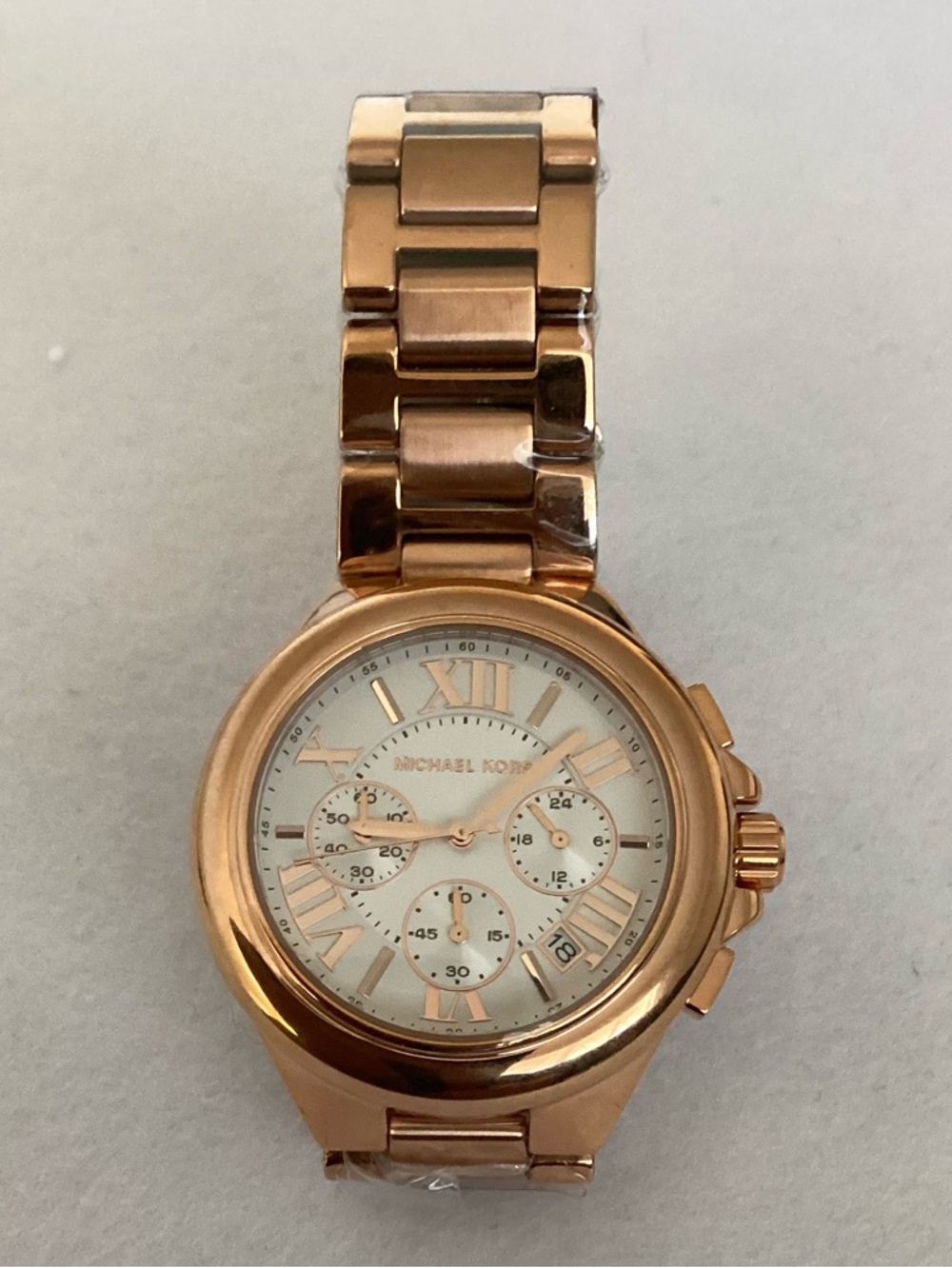 Michael Kors Camille Chronograph Rose Gold-Tone Stainless Steel Bracelet Watch - Picture 2 of 13